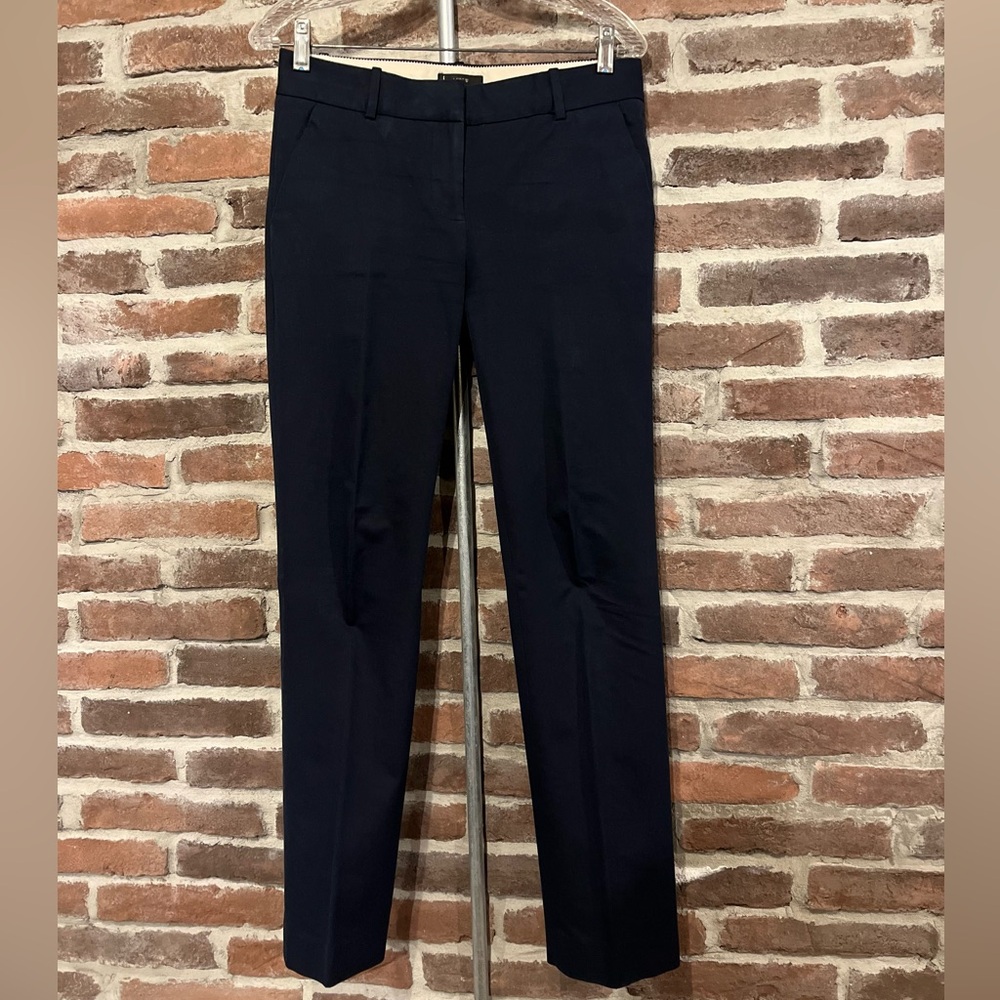 J. Crew Navy Straight Leg Women's Trouser Size 2